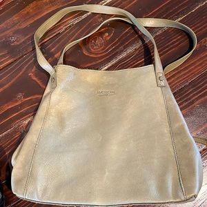 American Leather Co miss green purse